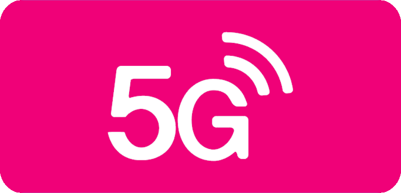 5G on white background